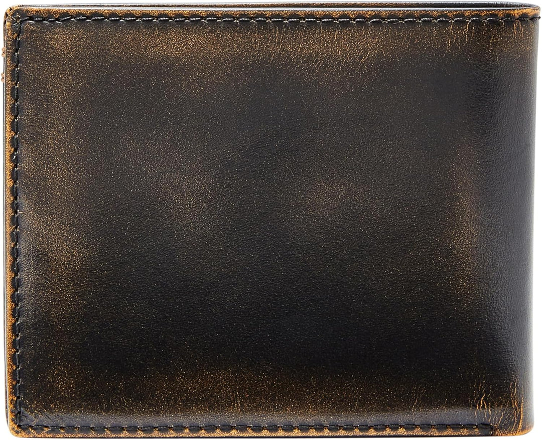 Fossil - Cartera plegable de cuero para hombre con ventana abatible...