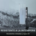 Medidor de lluvia de precisión Tropo, aprobado por CoCoRaHS, de alta capacidad, unidades duales