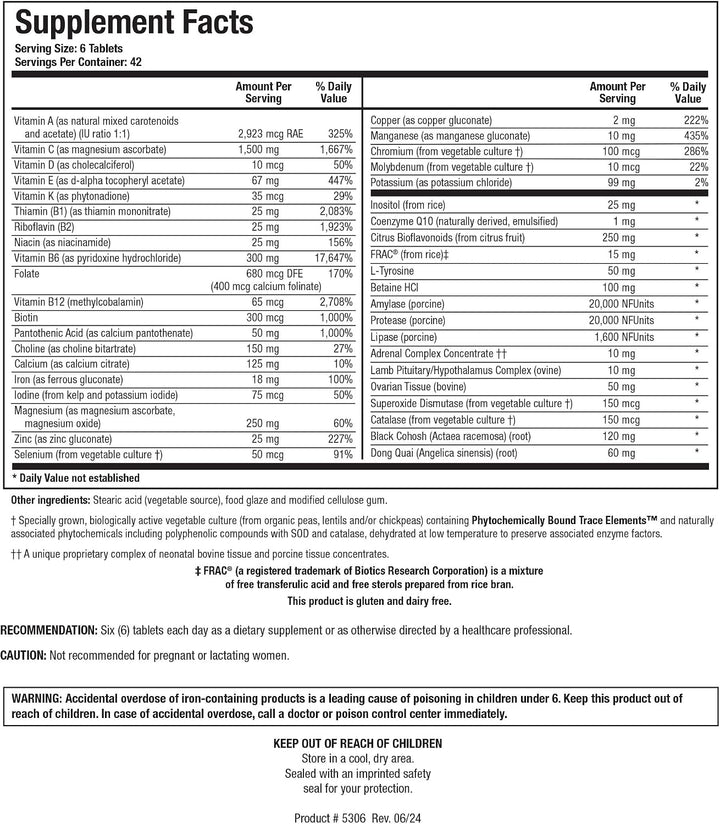 Biotics Research Equi Fem - Suplemento mineral multivitamínico para...