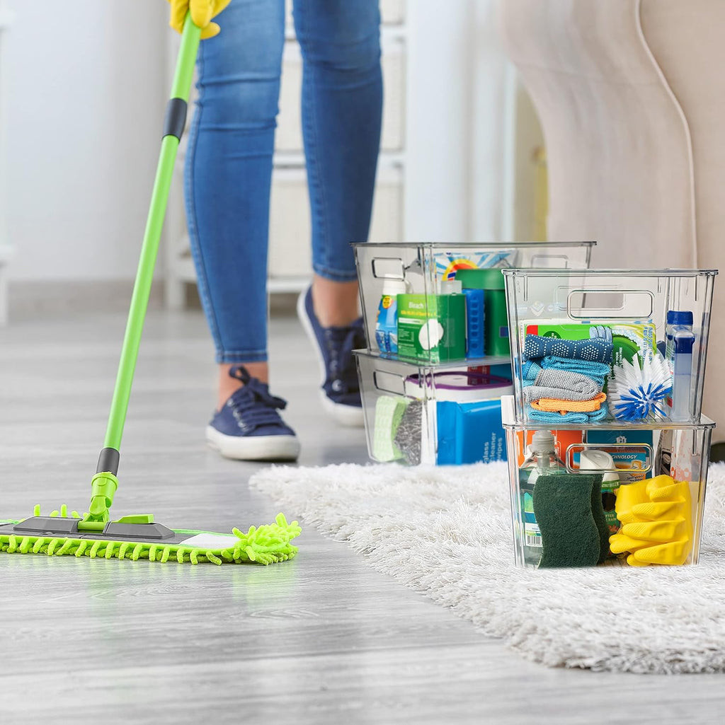 ClearSpace Contenedores de Almacenamiento de Plástico con Tapas X-Large – Perfectos para Organización de Cocina, Organizador de Escritorio o Almacenamiento de Despensa – Organizador de Escritorio