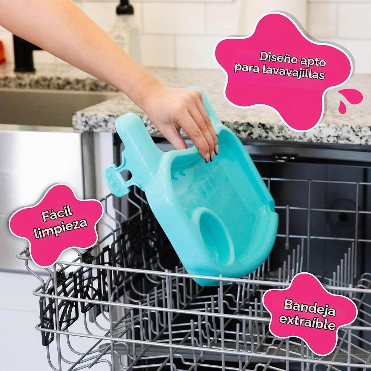 Asiento Elevador Peppa Pig con Bandeja, Silla de Comedor para Niños para Mesa de Cocina con Bandeja Ajustable, Portavasos y Correas de Seguridad, Portátil, Fácil de Limpiar, Se Ajusta a la Mayoría de