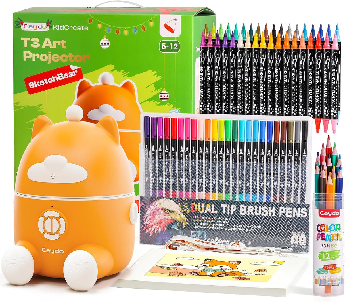 Caydo T3 - Kit de proyector de dibujo AI con aplicación para niños a partir de 5 años