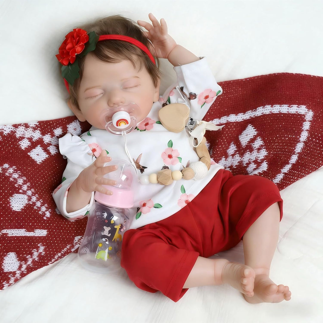 SCOM Muñeca realista de bebé Reborn de 20 pulgadas, niña dormida re...