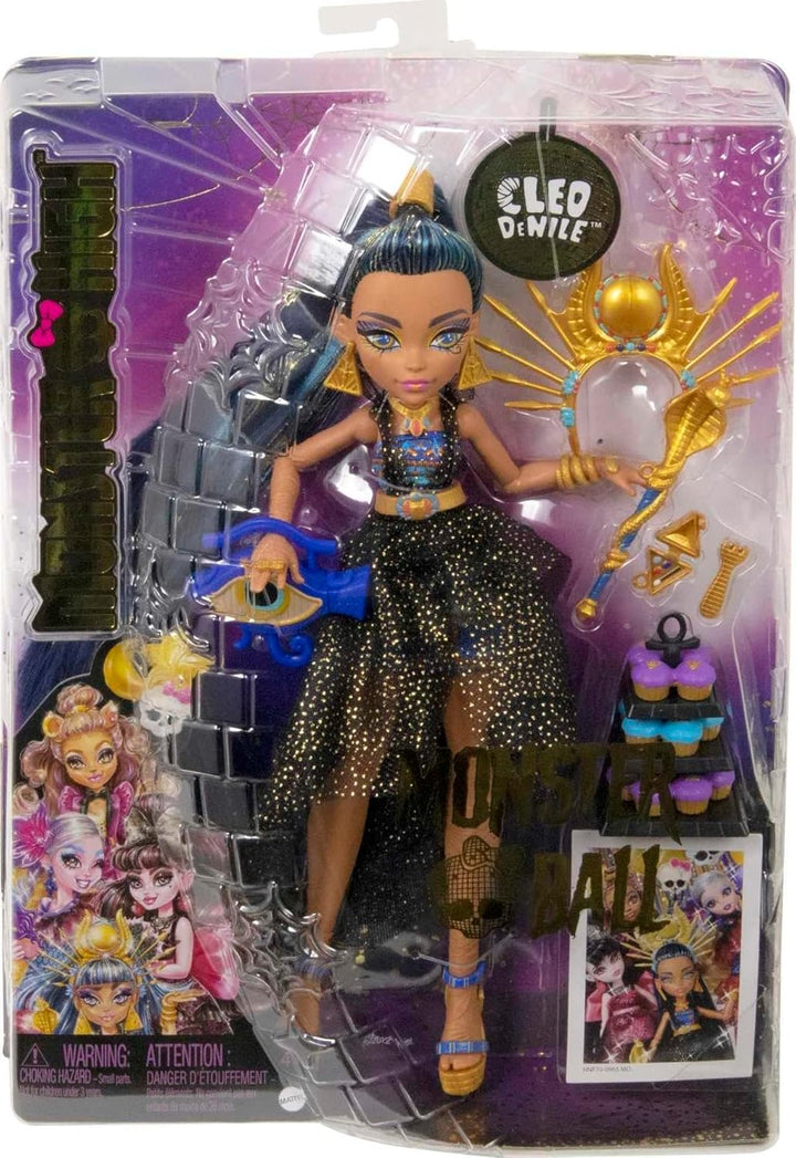 Muñeca Monster High Monster Ball, Cleo De Nile con vestido de fiest...