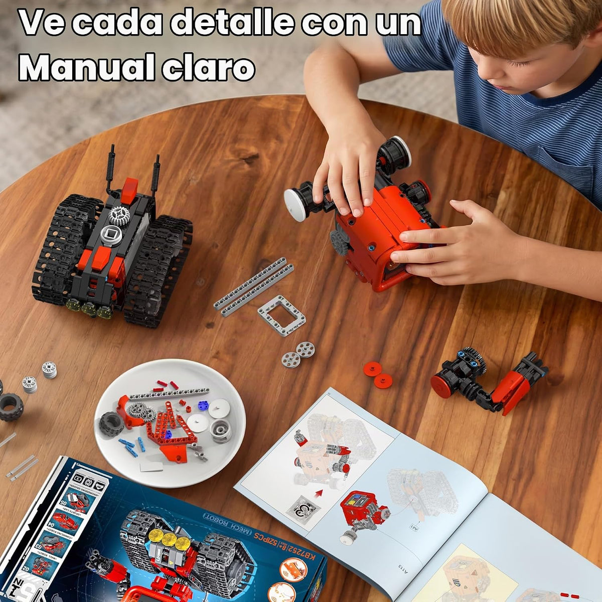 Kit de construcción de robots 5 en 1, aplicación STEM y robótica de