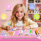 DreamyCandy Juego de 70 marcadores lavables para niños de 4 a 8 años, set de arte de unicornio para regalos
