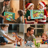 Paquete de 3 juguetes de dinosaurios caminantes para niños
