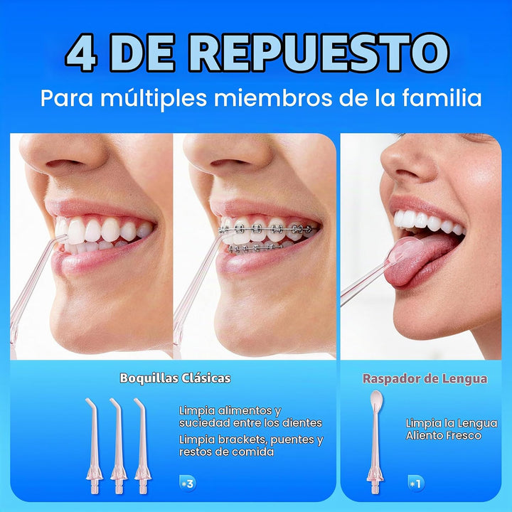 Oralfree Irrigador de agua con púas dentales - Irrigador oral inalá...