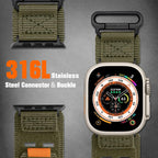 Bandletic Correa táctica ancha de nailon compatible con Apple Watch