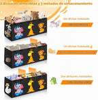 Cajón de juguetes extragrande, organizador de almacenamiento plegable con tapas, 40"x14"x16"