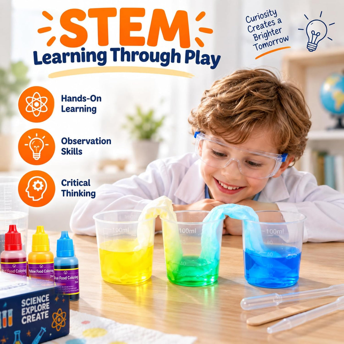 BenBen Kit de Ciencia para Niños de 8-12 años, Juego de 105 Experimentos, Regalo de Cumpleaños