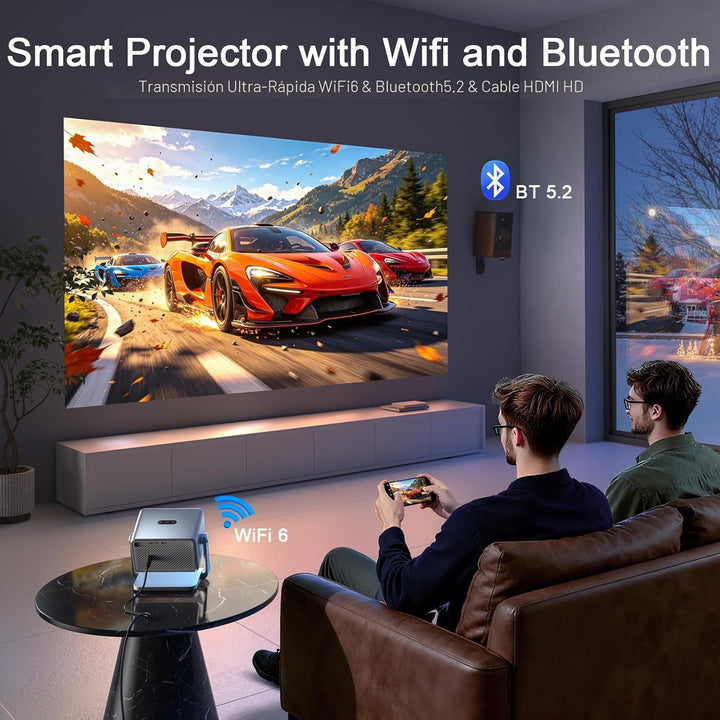 [3500 ANSI y ahora con Netflix] Proyector 4K con WiFi y Bluetooth p...