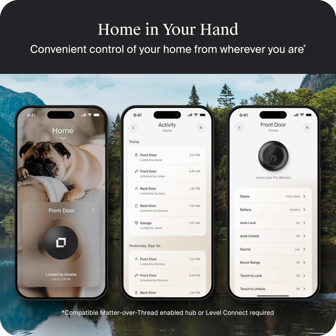 Level Lock Pro - Cerradura inteligente más pequeña, rápida e innova...