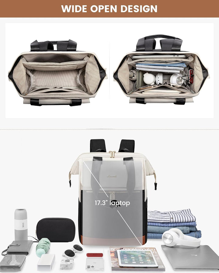 LOVEVOOK Mochila para laptop para mujer, mochila de trabajo convert...