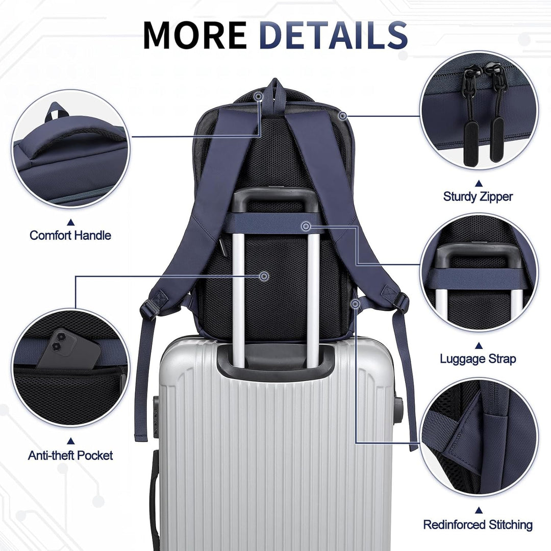 SUIKIHUM Mochila delgada a prueba de golpes para laptop para hombre...