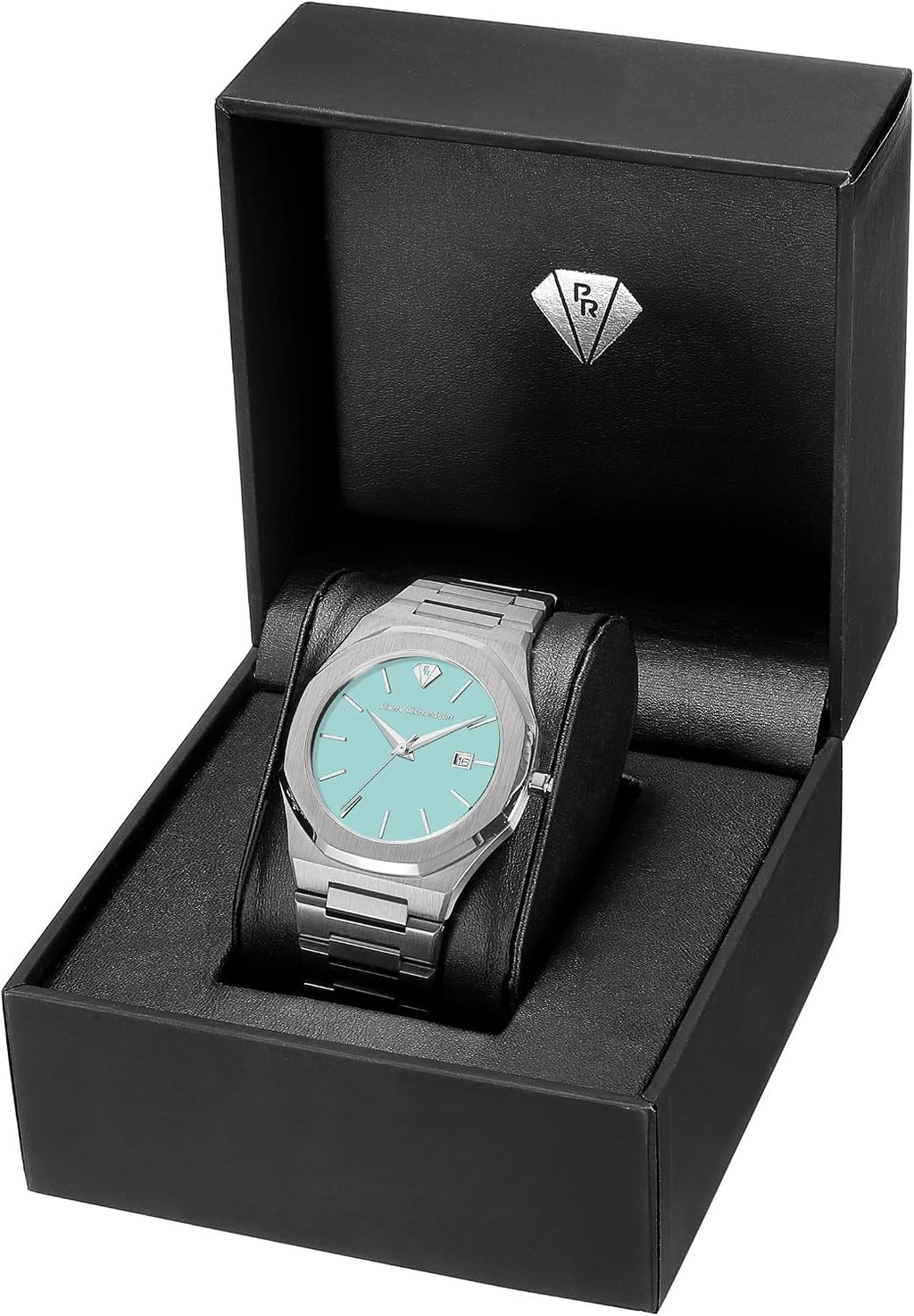 PIERRE RICHARDSON PR5428 Reloj de lujo para hombre – Movimiento de cuarzo japonés, acero inoxidable, 41mm, 5ATM resistente al agua, cristal de zafiro resistente a los arañazos – Reloj de vestir