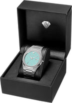PIERRE RICHARDSON PR5428 Reloj de lujo para hombre – Movimiento de cuarzo japonés, acero inoxidable, 41mm, 5ATM resistente al agua, cristal de zafiro resistente a los arañazos – Reloj de vestir