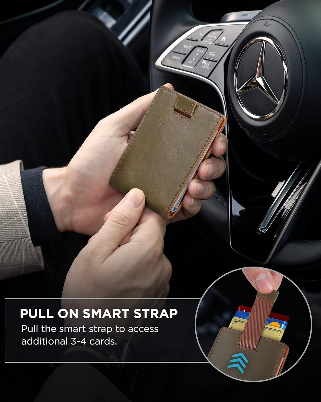 SERMAN BRANDS RFID Blocking Slim Bifold Genuine Leather Minimalist...