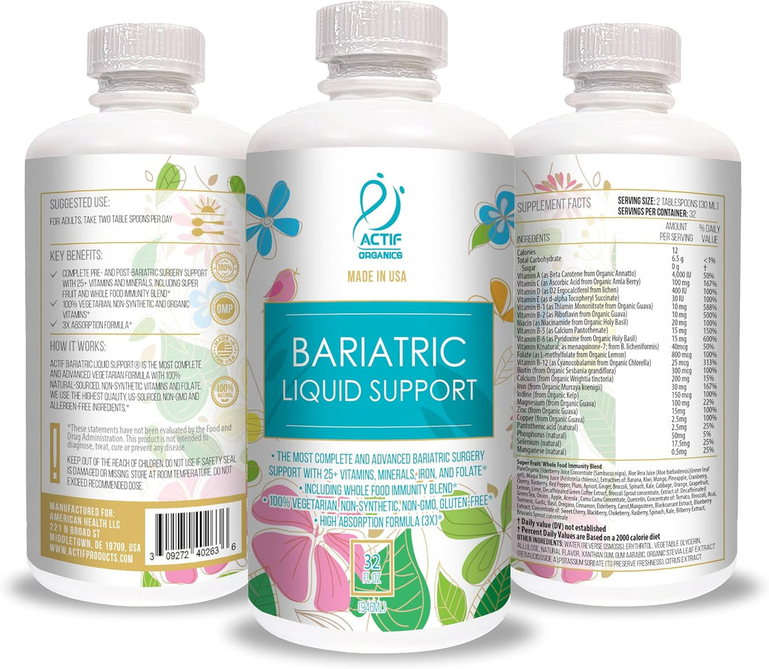 ACTIF Multivitamínico líquido bariátrico orgánico con más de 25 vit...