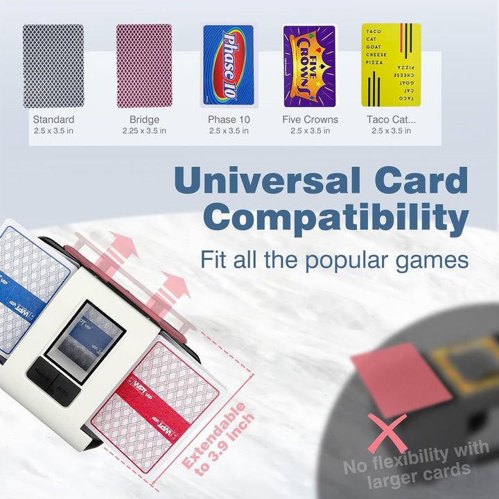 LuxeVoy Barajador de cartas automático recargable, modos automático...