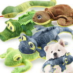 LECHONG Juguetes de Animales de Peluche para Perros, Paquete de 5 Juguetes Resistentes con Sonido para Perros, Surtido de Juguetes de Peluche, Paquete de Juguetes para Mascotas de Gran Valor, Serie