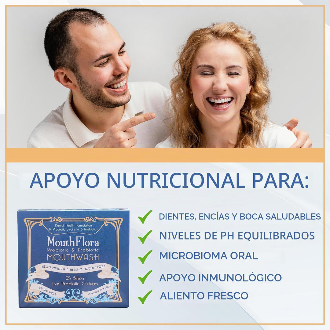 Enjuague bucal probiótico para bocas sensibles y orales propensas a...