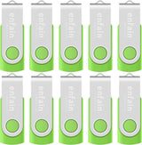 10 X Enfain Unidad Flash USB 2.0 de 16GB Memoria Zip Pen Disk Verde...