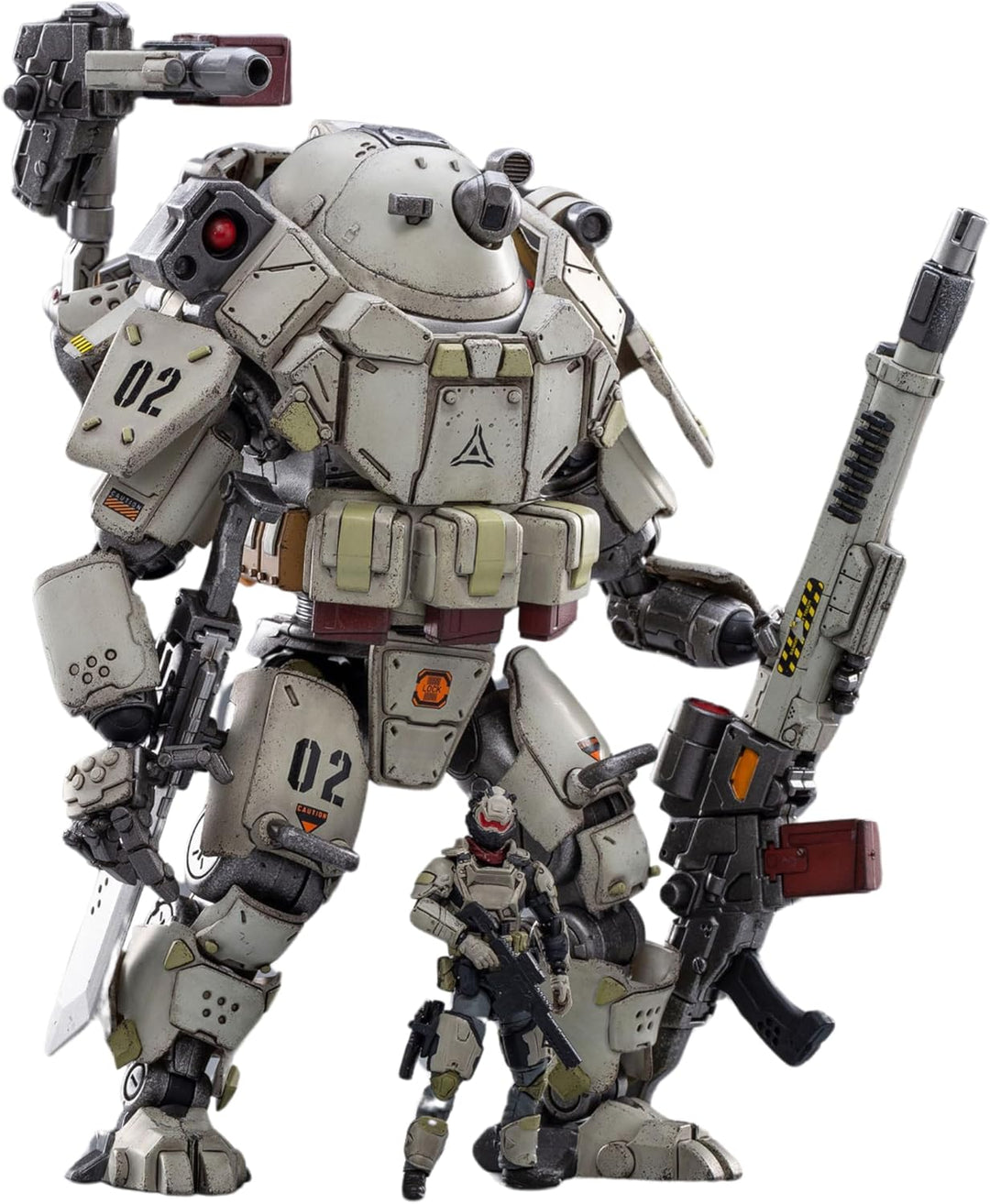 JoyToy 1\/25 Figuras de acción de acero blanco hueso Mechina armadu...