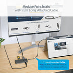 StarTech.com, 127B-USBC-MULTIPORT, hub USB 2.0, alimentado