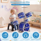 Juego de batería para niños pequeños de 1 a 3 años, kit de batería de jazz