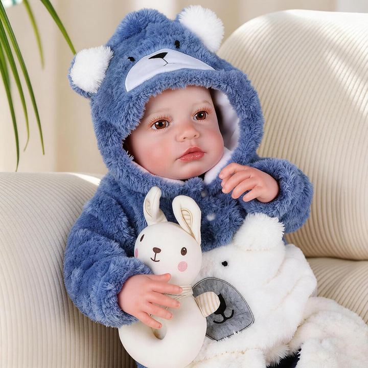BABESIDE Reborn Baby Doll Boy - Muñeca realista de vinilo suave de...