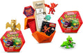 Dungeons & Dragons Questers Figuras de criatura, paquete de 3, figuras coleccionables de juguete de fantasía D&D, Wyrmling verde, Magma Mephit y búho homúnculo