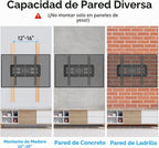 Soporte de pared para TV de movimiento completo para la mayoría de TV plana/curvada de 26"-70", soporte con inclinación giratoria con brazos articulados dobles, soporta 100 libras, VESA máx