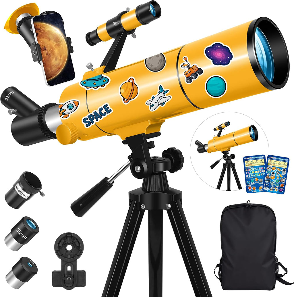 Telescope para Adults & Kids, 80mm Aperture 500mm Refractor