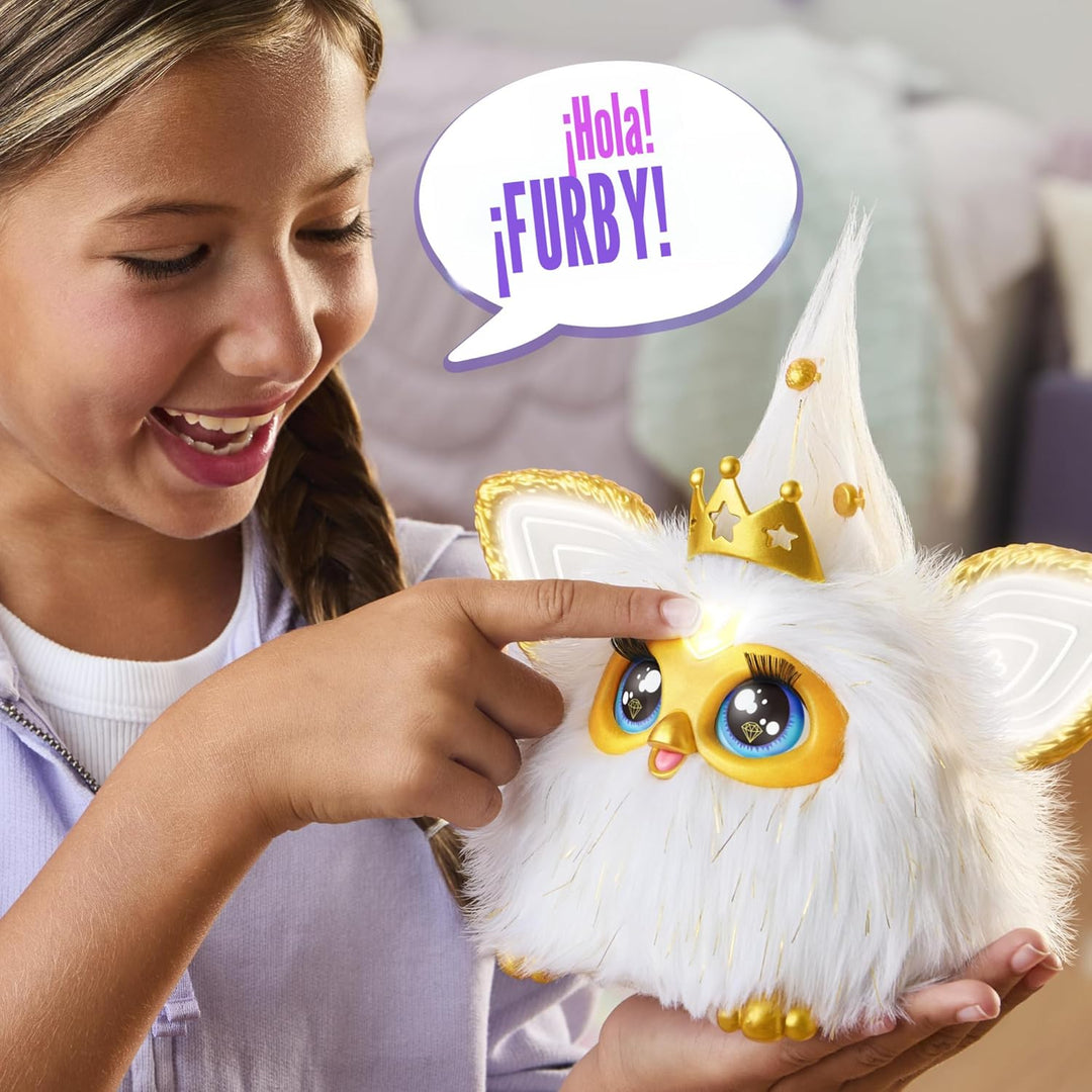 Furby Gold Glam - Juguetes interactivos de peluche para niñas y niñ...
