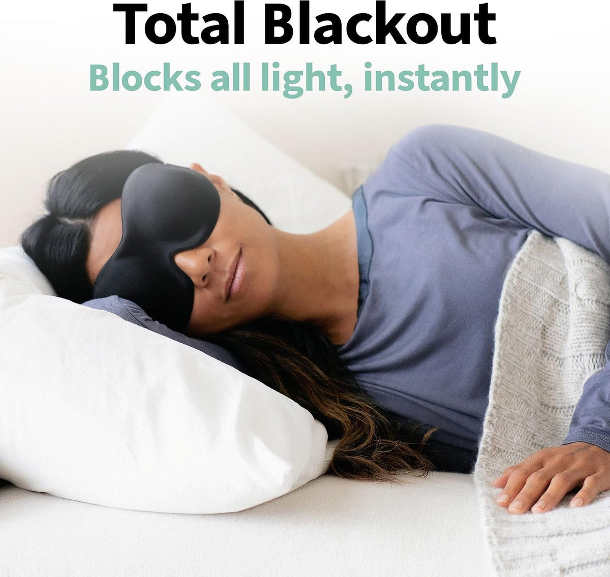 Máscara de dormir de lujo Nidra® patentado profundo sueño máscara para ojos con forma contorneada y ajustable correa cabeza, descanso, dormir en cualquier momento y lugar, Negro, 1