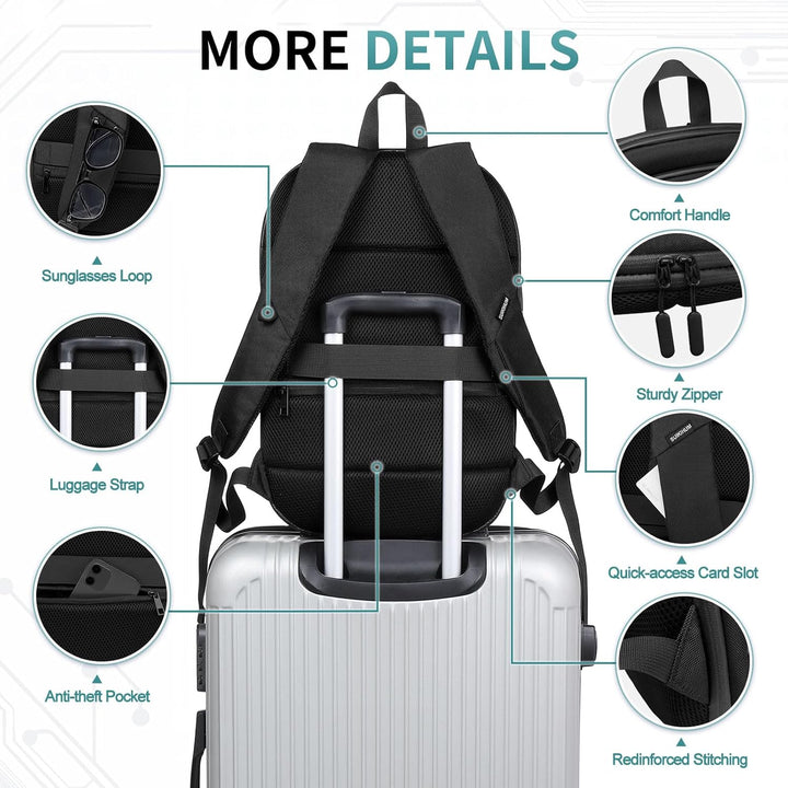 SUIKIHUM Mochila delgada para laptop para hombres y mujeres, bolsa...