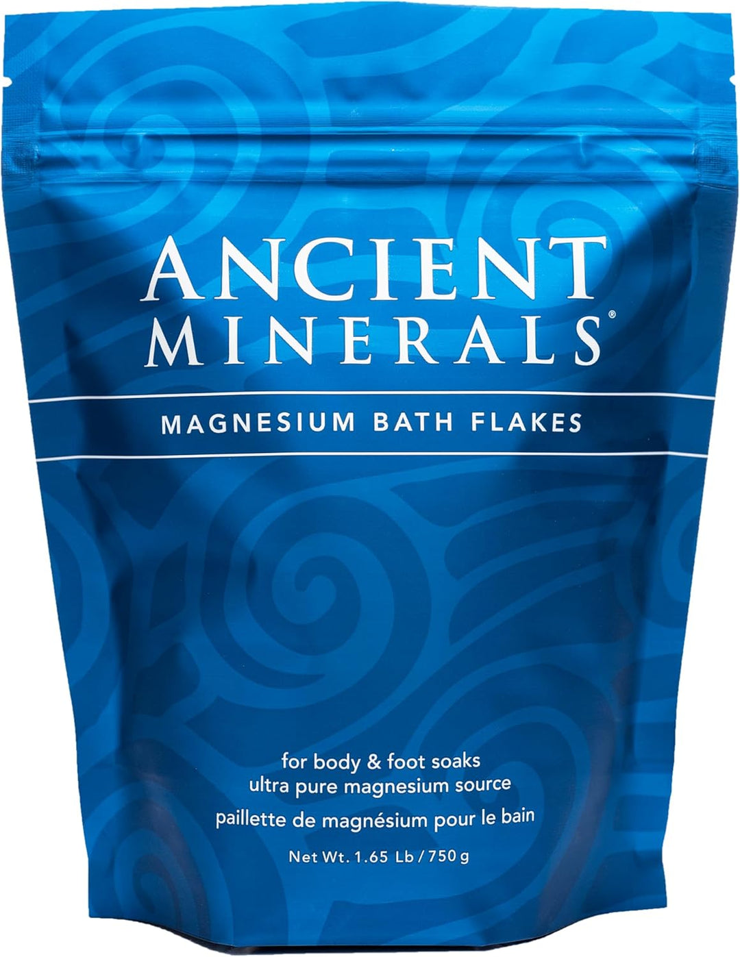 Ancient Minerals copos de baño de magnesio, bolsa de un solo uso.