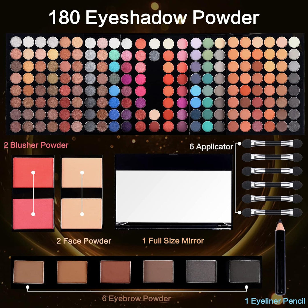 Kits completos de maquillaje para mujer, 190 colores, maquillaje co...