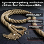 Cuerda de escalar para gimnasio - Cuerdas de ejercicio de 1.5 pulgadas de diámetro en longitudes de 10FT, 15FT, 20FT, 25FT, 30FT, 35FT, 40FT, 50FT para fitness y entrenamiento de fuerza, cuerda de escalada para adultos en casa, interior o exterior