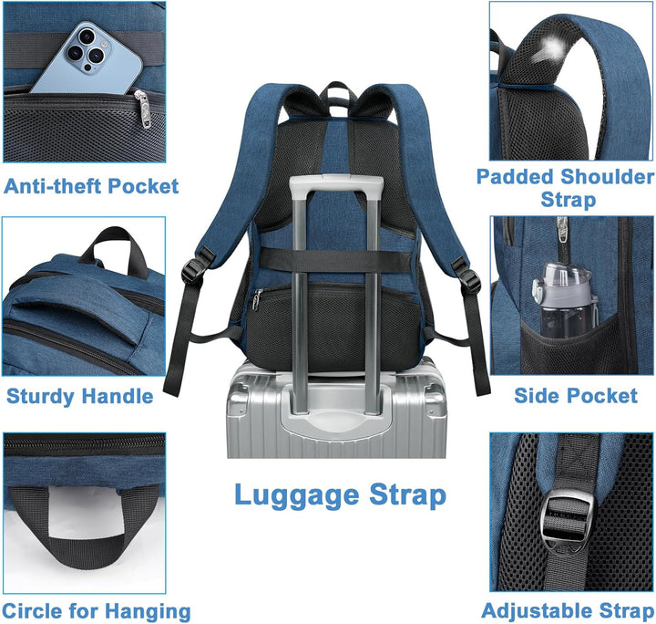 MATEIN Mochila de almuerzo para hombres, mochila de viaje para lapt...