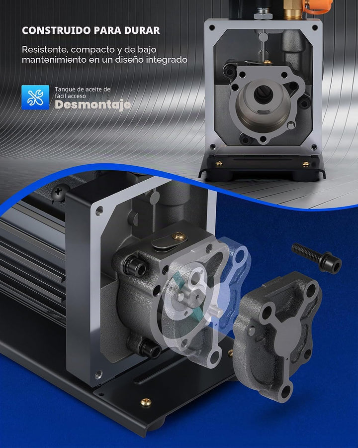 Orion Motor Tech R1234yf Bomba de vacío de AC y juego de manómetros...