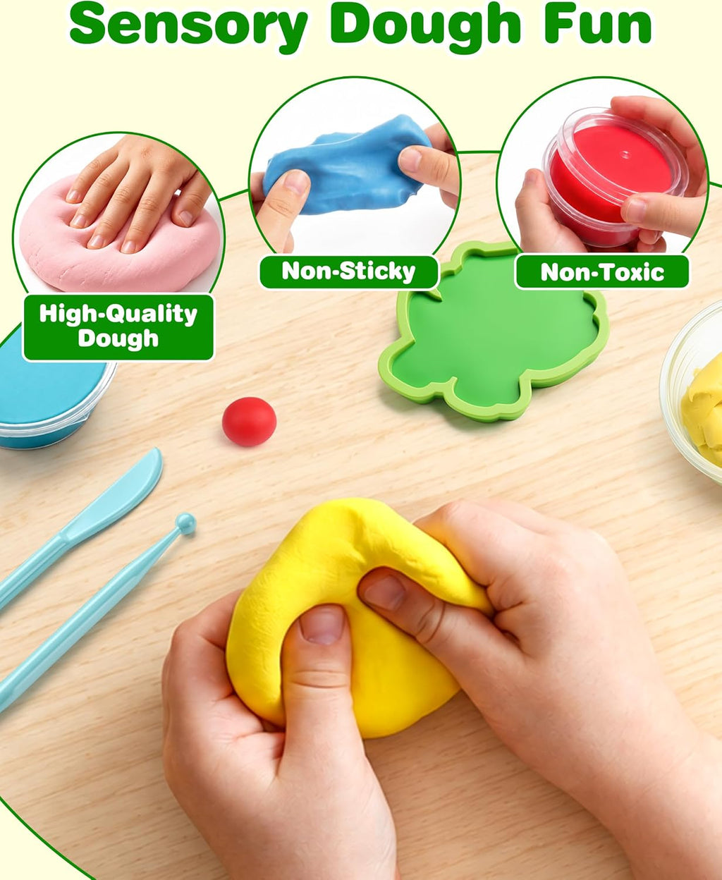 Helsort Juego de masa de juego de animales para niños, 35 herramientas de