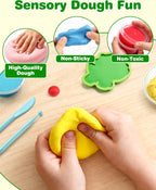 Helsort Juego de masa de juego de animales para niños, 35 herramientas de