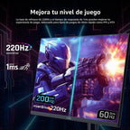 KTC Monitor para juegos QHD de 27 pulgadas 220Hz, IPS rápido 2K con