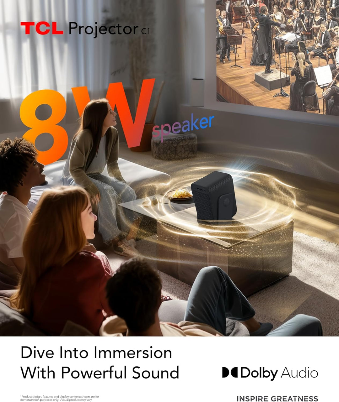 TCL Proyector inteligente C1 compatible con 4K Google TV y