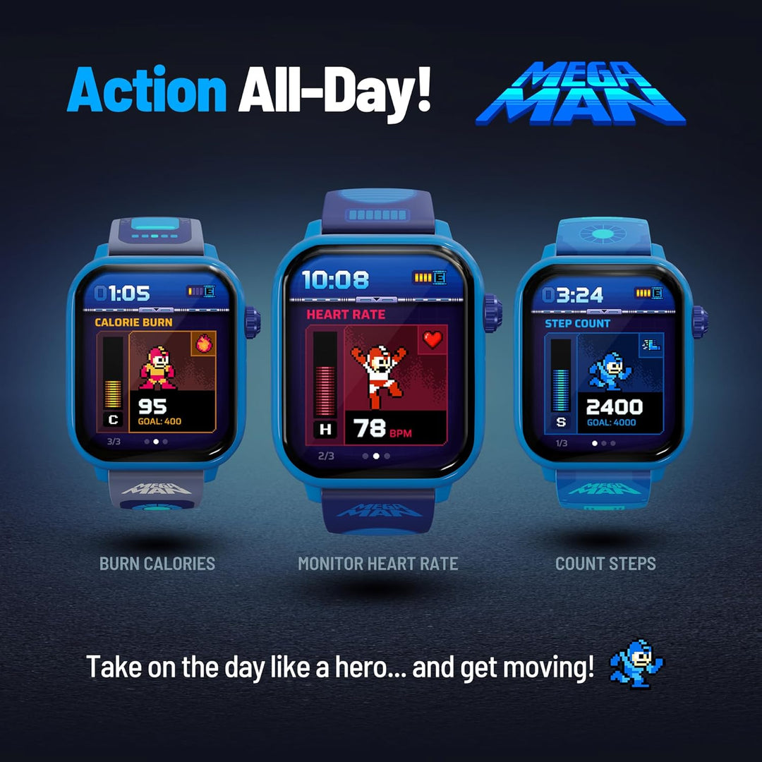 My Play Watch Reloj digital para juegos Mega Man: construido a part...