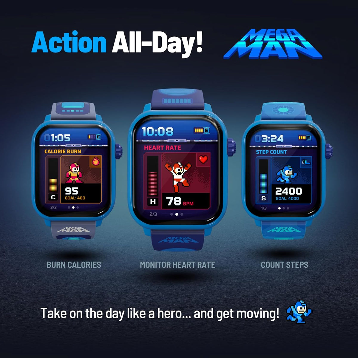 My Play Watch Reloj digital para juegos Mega Man