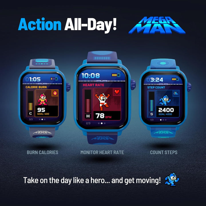 My Play Watch Reloj digital para juegos Mega Man: construido a part...