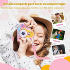 Cámara para niñas de 3 a 8 años, juguetes de sirena, cámara digital para niños pequeños, regalos de Navidad y cumpleaños para niñas de 3, 4, 5, 6, 7, 8 años, linda cámara de video selfie, HD